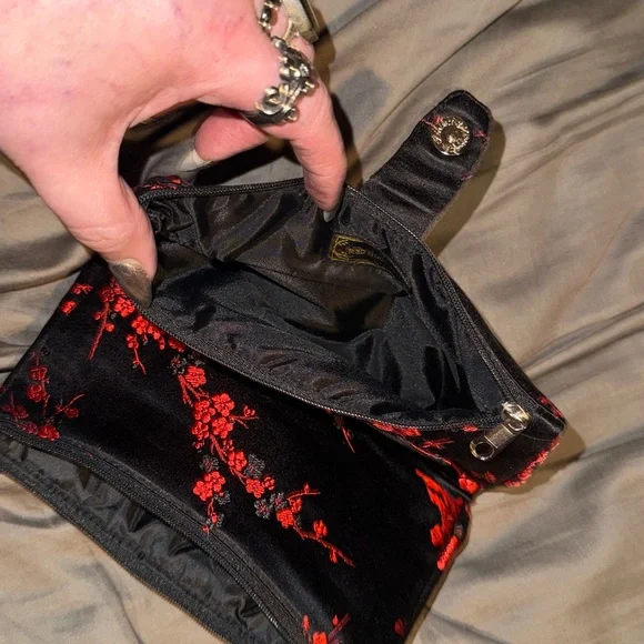 Red Blossom Brand Clutch with Mirror (Like New) - Picture 9 of 10